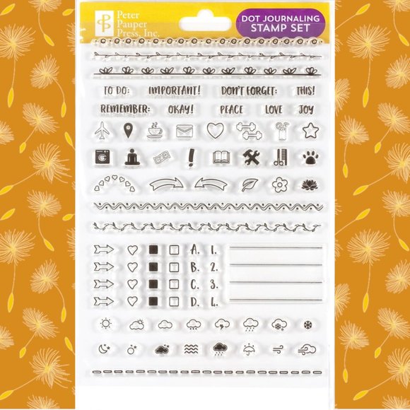 3 Clear Stamp Sets - Borders & Frames, Dot Journaling, and Letters & Numbers - Picture 3 of 4